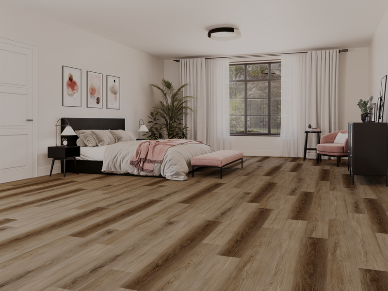 $3.79/sq. ft. ($79.21/Box)  Aspen Vinyl Plank "TIMBER RETREAT" with Attached Underlayment